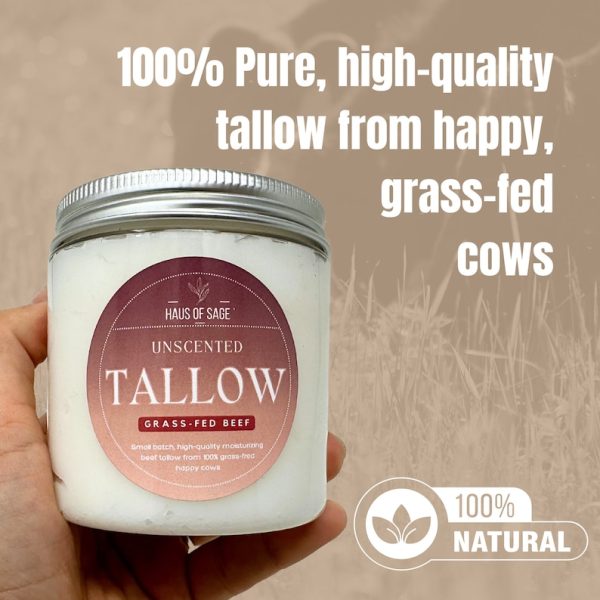 Lavender Tallow Moisturizer • Whipped Grass-fed Beef Tallow • No Chemicals, Additives or Fillers • Organic - Image 2