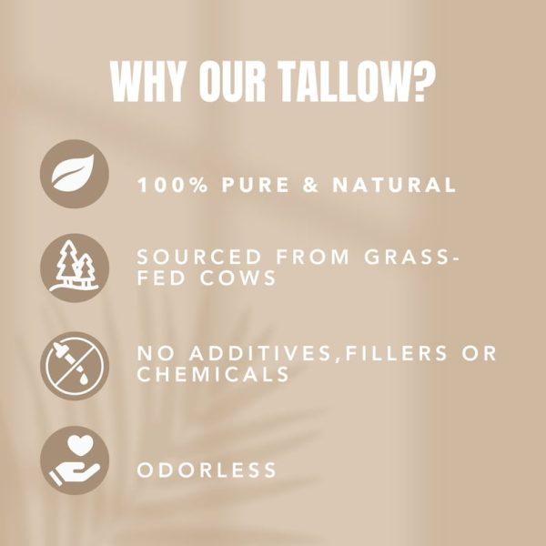 Lavender Tallow Moisturizer • Whipped Grass-fed Beef Tallow • No Chemicals, Additives or Fillers • Organic - Image 5