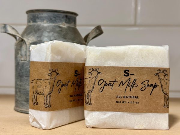 Fragrance-Free Unscented Goat Milk Soap Bar for Dry Skin, Ideal as Baby Soap or Gentle Facial Cleanser